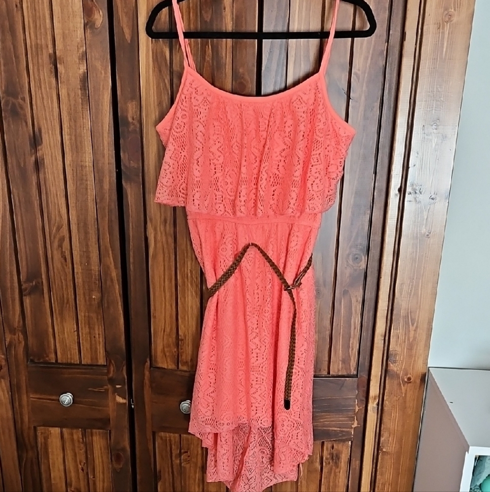 Bailey Blue Coral Lace High Low Dress